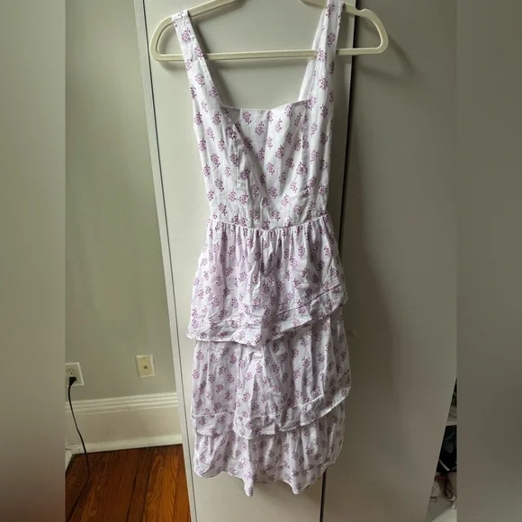 J. Crew White and Purple Floral Dress - Picture 1 of 3